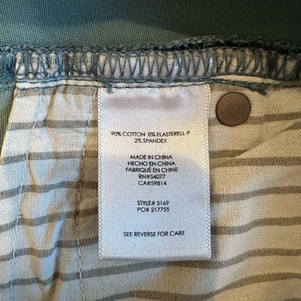 Cabi Jeans Green Skinny Size 4 Style 5169